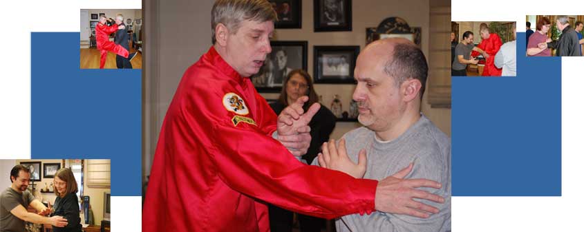 Crooked River T'ai Chi Sifu Jim Holtz and Student Image showing T'ai Chi students and Instructor